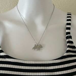 Goat Charm lover silver necklace OS